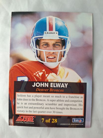 1993 Score Franchise #7 John Elway - Image 2