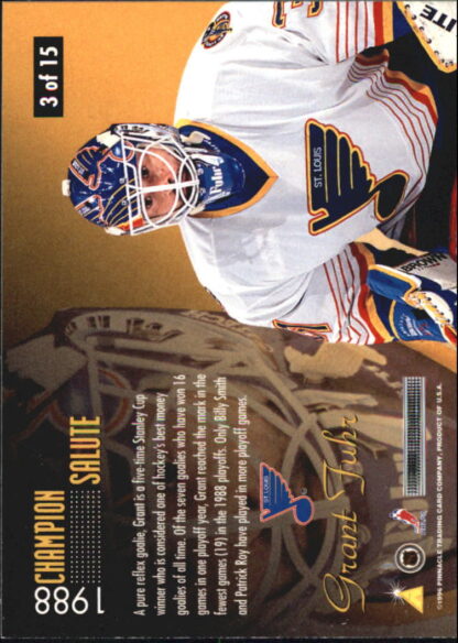 1996-97 Zenith Champion Salute #3 Grant Fuhr - Image 2