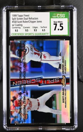1999 Finest Split Screen Dual Refractors #SS8 Scott Rolen/Chipper Jones