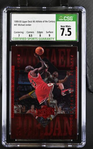 1999 Upper Deck Michael Jordan Athlete of the Century #41 Michael Jordan/NBA playoff record-ppg avg. 33.4