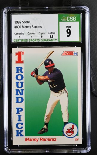 1992 Score #800 Manny Ramirez RC