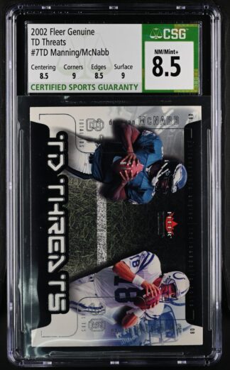 2002 Fleer Genuine TD Threats #7 Donovan McNabb/Peyton Manning