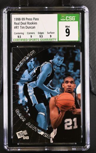 1998 Press Pass Real Deal Rookies #R1 Tim Duncan