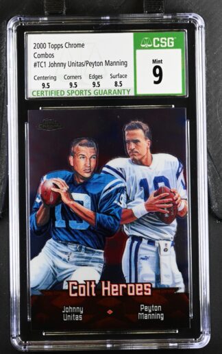 2000 Topps Chrome Combos #TC1 Johnny Unitas/Peyton Manning
