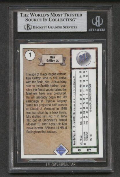 1989 Upper Deck #1 Ken Griffey Jr. RC - Image 2