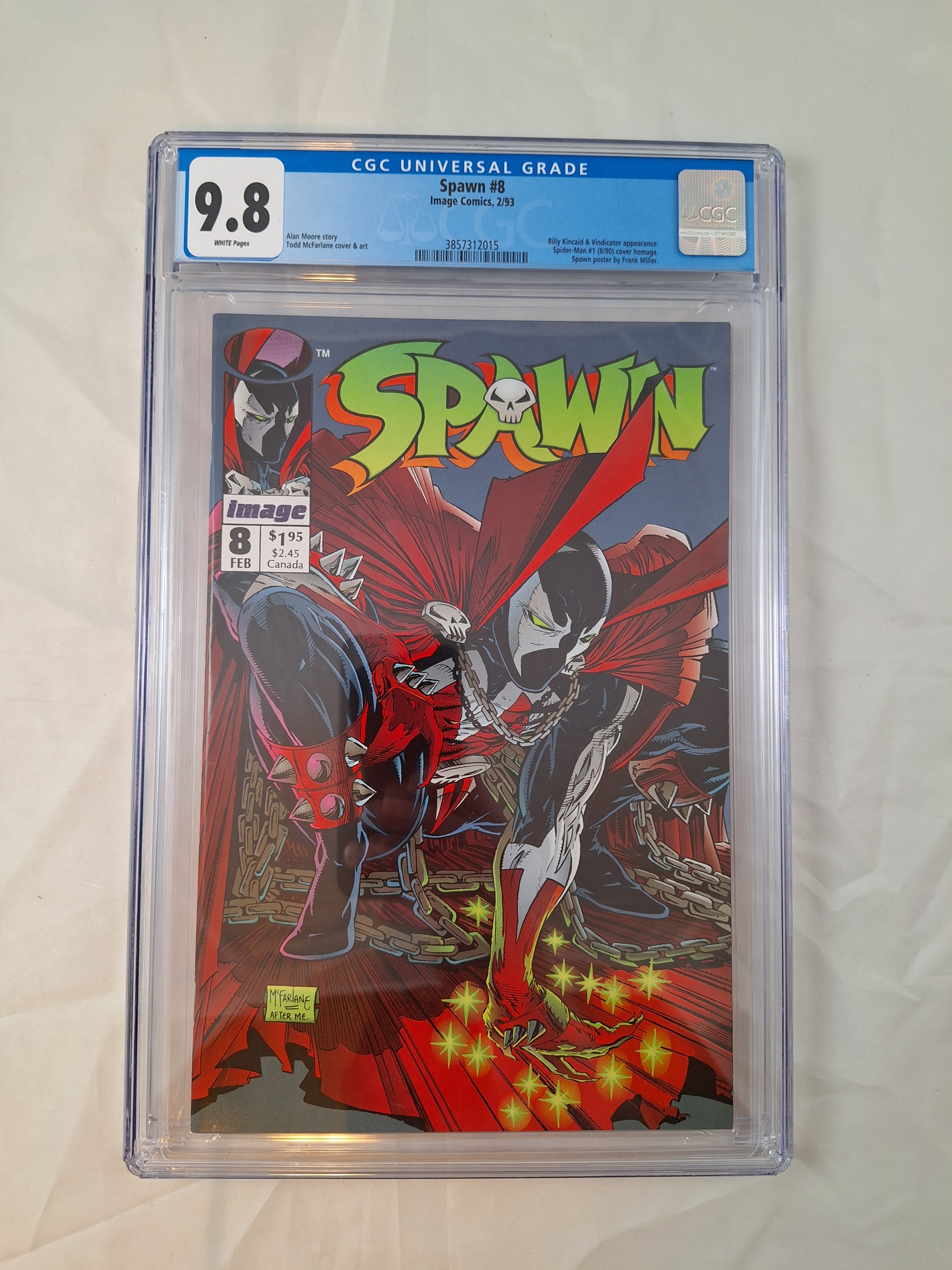Spawn #8 (Image, 1993) CGC 9.8 Todd McFarlane - Spawn,Billy Kincaid,Vindicator